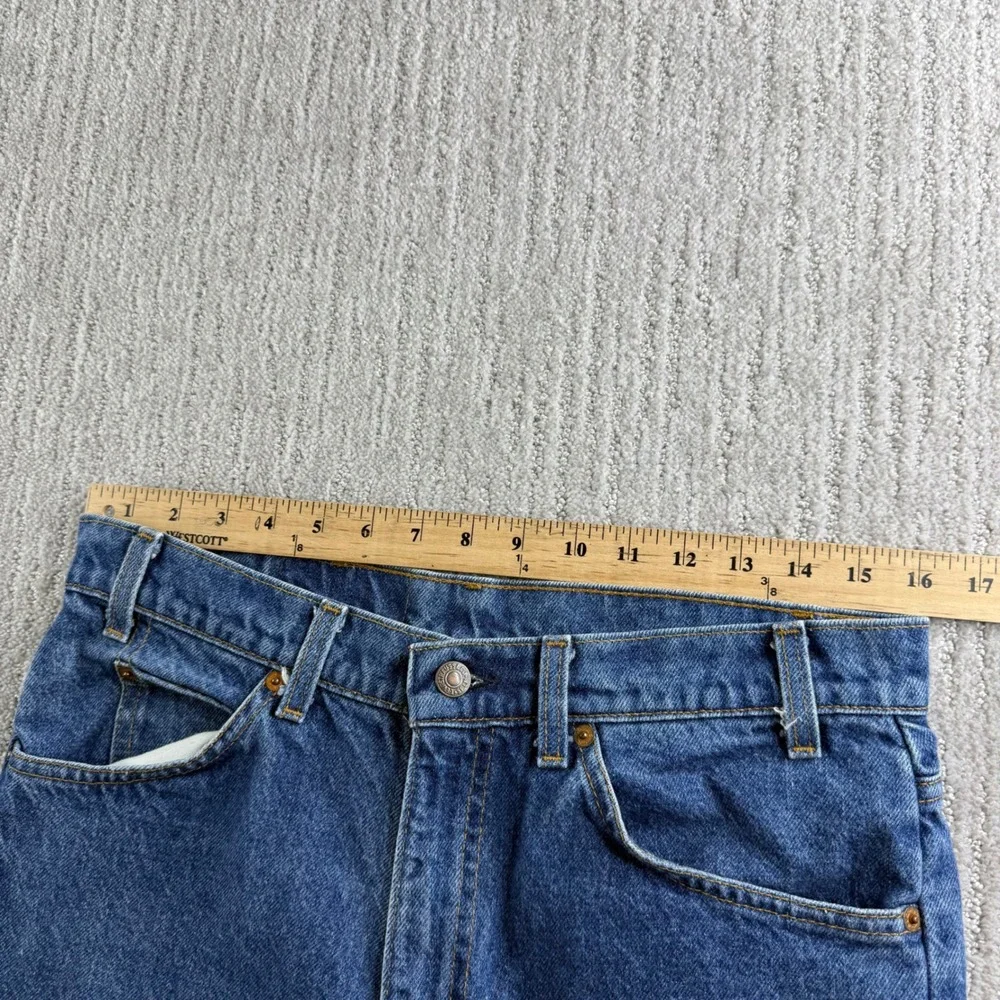 Vintage Levis 517 Orange Tab Jeans 34x34 (Fits 32x34) Mens Bootcut Blue Denim
